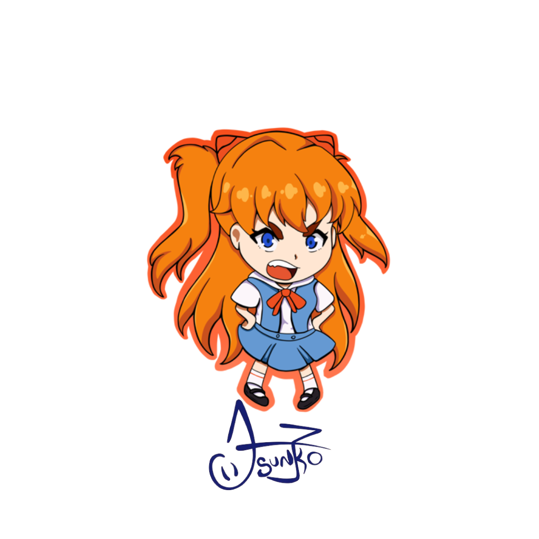 Tsunko Shop Asuka Langley (School Uniform) Sticker