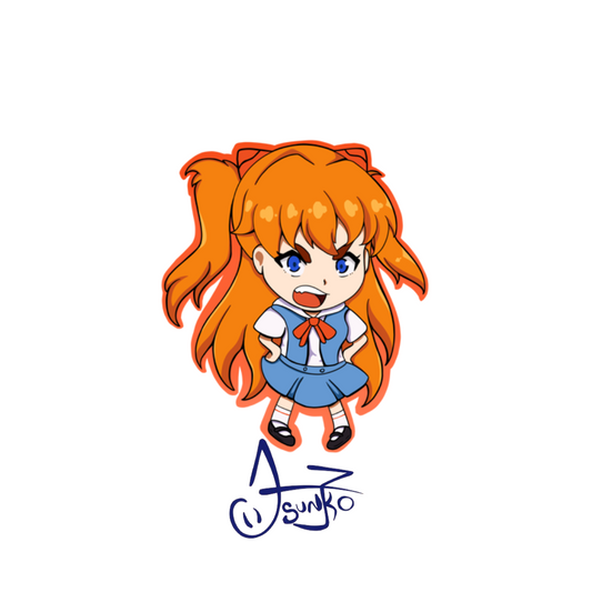 Tsunko Shop Asuka Langley (School Uniform) Sticker