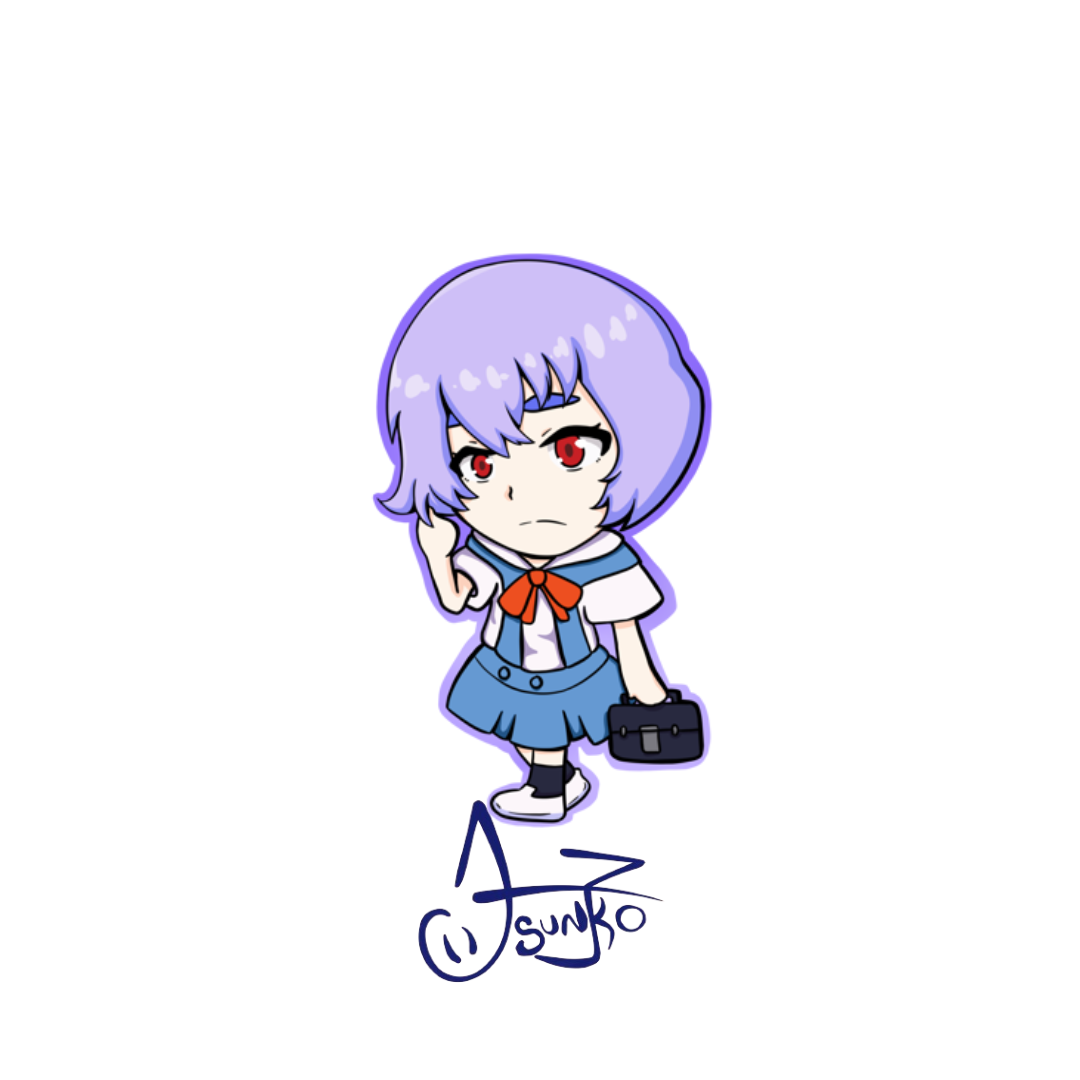 Tsunko Shop Rei Ayanami (School Uniform) Sticker